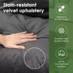 Samt-Futon-Couch-Sofa mit verstellbarer Rückenlehne, kleines umwandelbares Schlafsofa, modernes Zweisitzer-Sofa für Wohnzimmer, kleine Räume