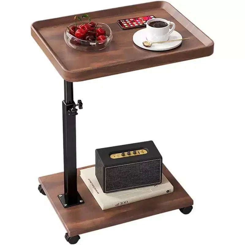 Mobile Lift Top Side Table | Wood | For Living Room, Bedroom Sofa Side