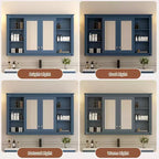 Badezimmerspiegelschrank 120 cm, wandmontiert, verstellbare & offene Regale, Medizinschrank für Bad, Schlafzimmer oder Schminktisch