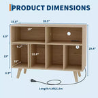 Plattenspielerständer mit Schallplattenaufbewahrung - Plattenspieler-Rack mit Schallplattenaufbewahrung - Schallplattenhalter aus Holz mit Plattenspielerfach