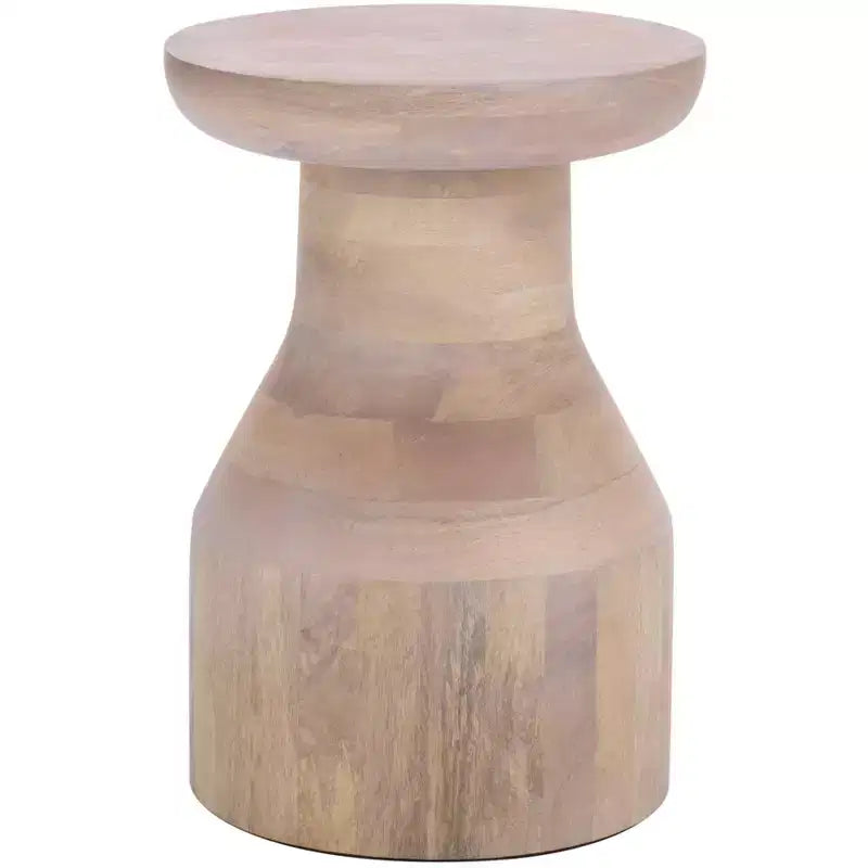Nestor Round Accent Table - ACC3256 - White Washed - 
