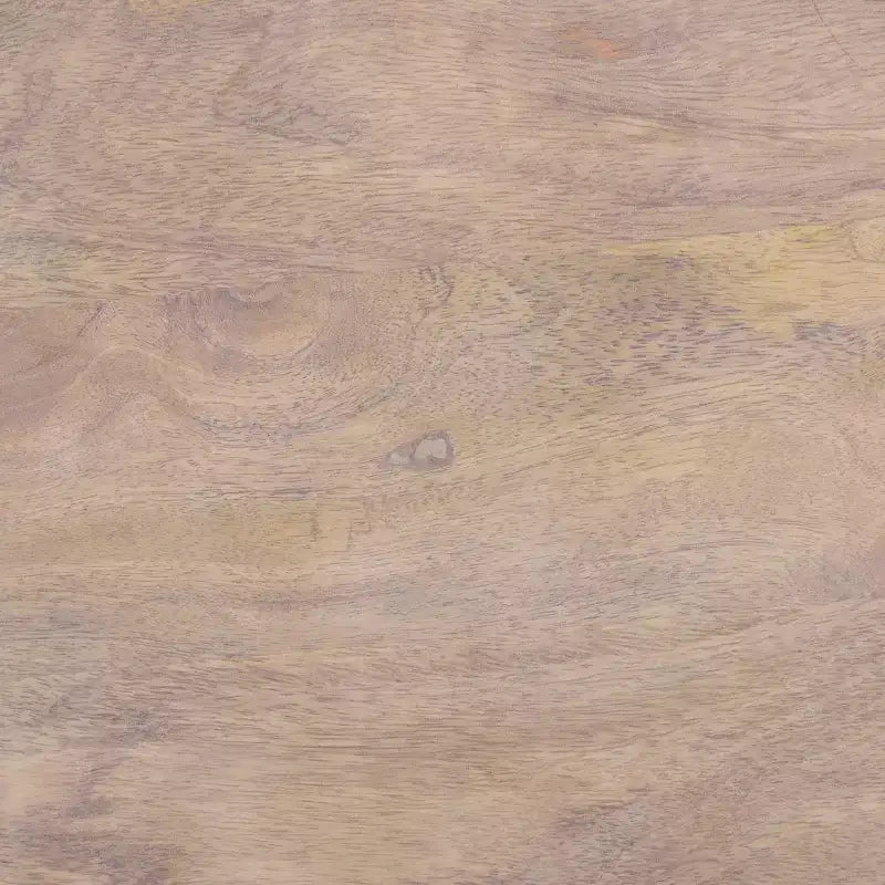 Runder Beistelltisch, weiß gekalktes Mangoholz, 43 cm H x 30 cm Durchmesser, keine Montage erforderlich