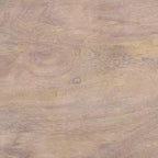 Runder Beistelltisch, weiß gekalktes Mangoholz, 43 cm H x 30 cm Durchmesser, keine Montage erforderlich