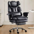  High-Back Executive Office Chair with Footrest, Ergonomic Office Chair with Swivel Wheels, Comfy Chair for Office, Study