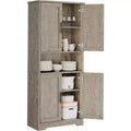 70in Tall Kitchen Pantry Cabinet,Freestanding Storage Cabinet with 4 Doors & Adjustable Shelves,Utility Cupboard for Dining Room,Living Room,Bathroom