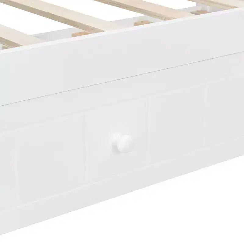 Tagesbett in Zwillingsgröße mit Ausziehbett und Himmel