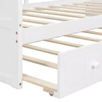 Tagesbett in Zwillingsgröße mit Ausziehbett und Himmel