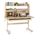  Kids Study Desk w/Tilt Desktop Retractable Book Stand & Pegboard Pen Holder