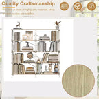 5-stufiges Industrieregal, weißes MDF+Eisenrahmen offenes Bücherregal (Anti-Kipp Home Office/Wohnzimmer Organizer)