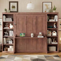  Murphy Bed with Desk & Storage Racks