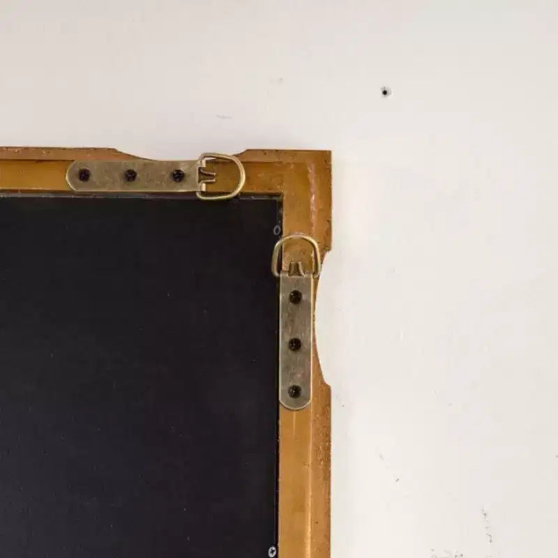 40" x 22" Moderner rechteckiger Wandspiegel im Bambus-Stil, Rahmen aus massivem, mattgoldfarbenem Holz, für Wohnzimmer & Diele