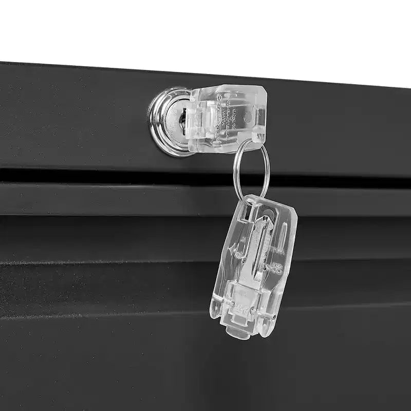Weißer Aktenschrank mit 2 Schubladen und Schloss, Metall-Aufbewahrung für Legal-/Letter-/A4-/F4-Akten