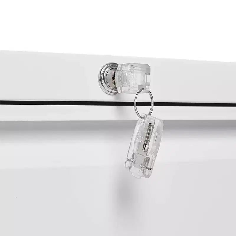 Weißer Aktenschrank mit 2 Schubladen und Schloss, Metall-Aufbewahrung für Legal-/Letter-/A4-/F4-Akten