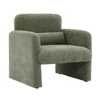 Chenille Upholstered Accent Armchair with Lumbar Pillow  Modern Cozy Lounge Chair for Living Room, Bedroom, Office, or Apartment