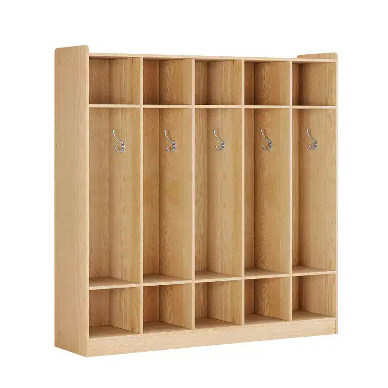5-Fächer-Garderobenschrank für Klassenzimmer mit 10 Haken, Ablageorganizer mit 10 Fächern für Zuhause, Kindergarten, Schule, Kita