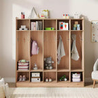 5-Fächer-Garderobenschrank für Klassenzimmer mit 10 Haken, Ablageorganizer mit 10 Fächern für Zuhause, Kindergarten, Schule, Kita